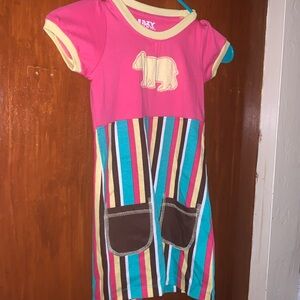 Lazy one bear stripe NWT dress